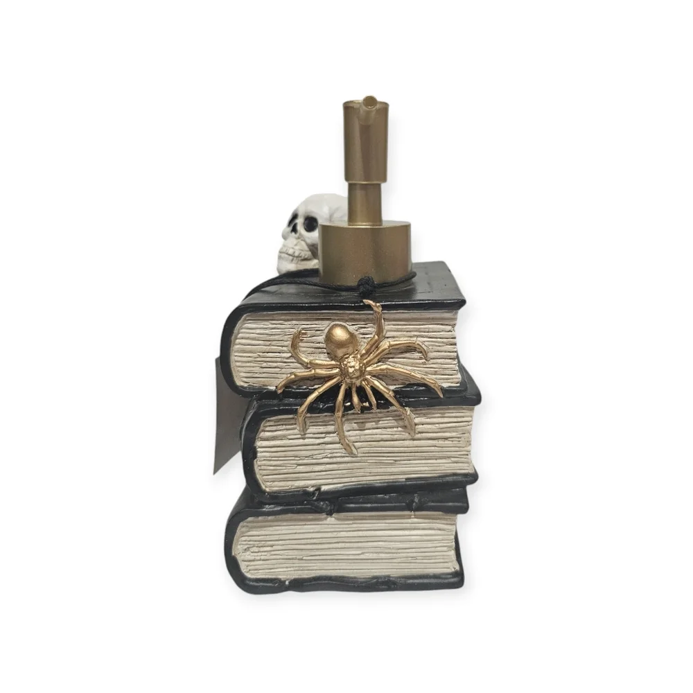 Decorative Halloween SKULL BREWS POTIONS SPELLS Books Soap Lotion Pump Dispenser